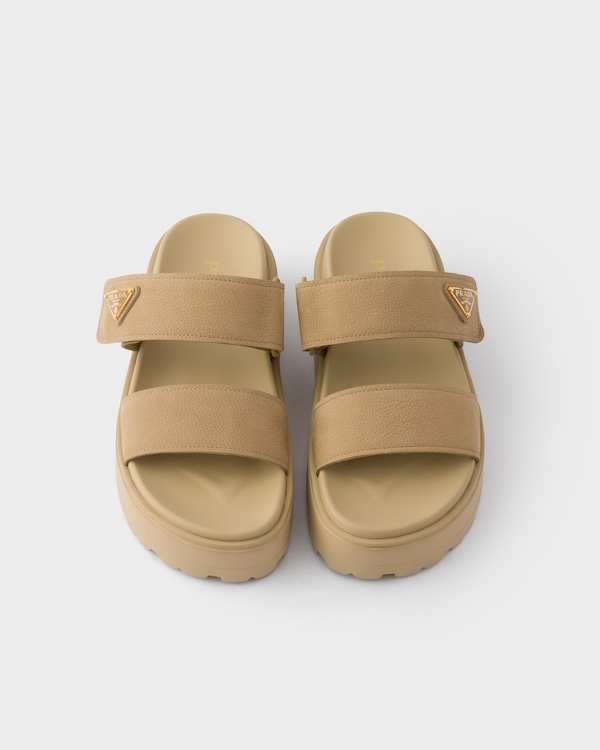 Nubuck slides - Desert Beige Nubuck slides - Desert Beige