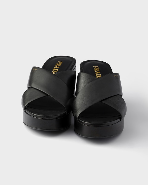 Nappa leather sandals - Black Nappa leather sandals - Black