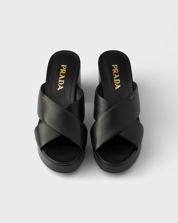 Nappa leather sandals - Black Nappa leather sandals - Black