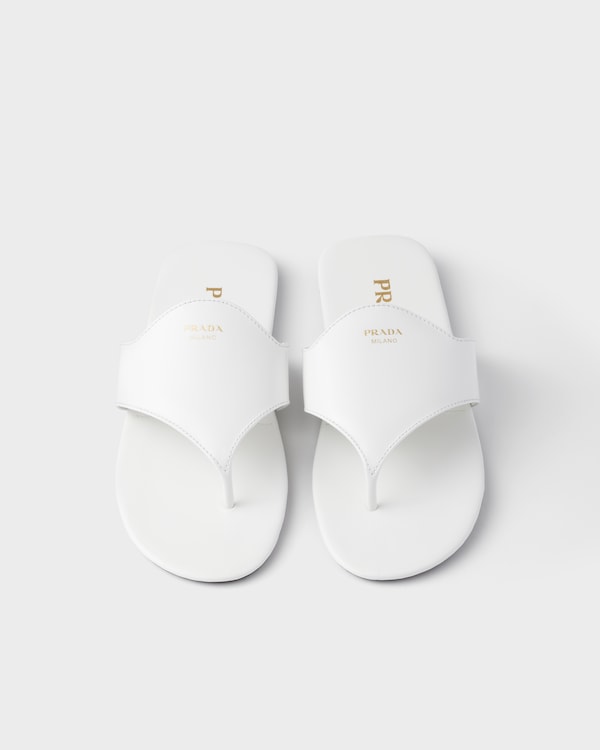 Brushed leather thong sandals Brushed leather thong sandals
