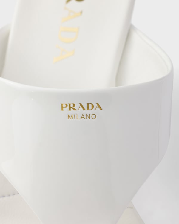 Patent leather thong sandals - White Patent leather thong sandals - White