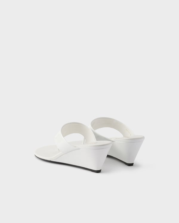 Patent leather thong sandals - White Patent leather thong sandals - White