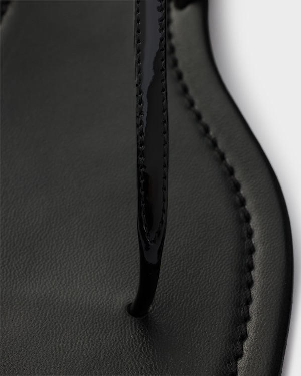 Patent leather thong sandals - Black Patent leather thong sandals - Black