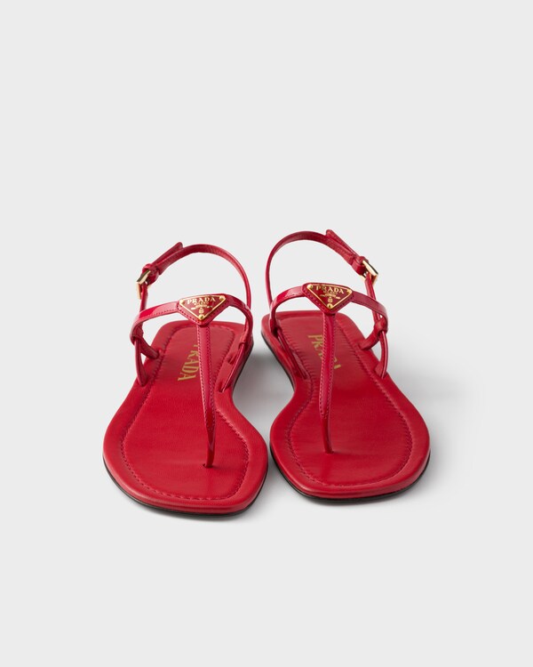 Patent leather thong sandals - Red Patent leather thong sandals - Red