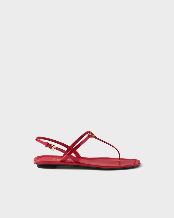Patent leather thong sandals - Red Patent leather thong sandals - Red