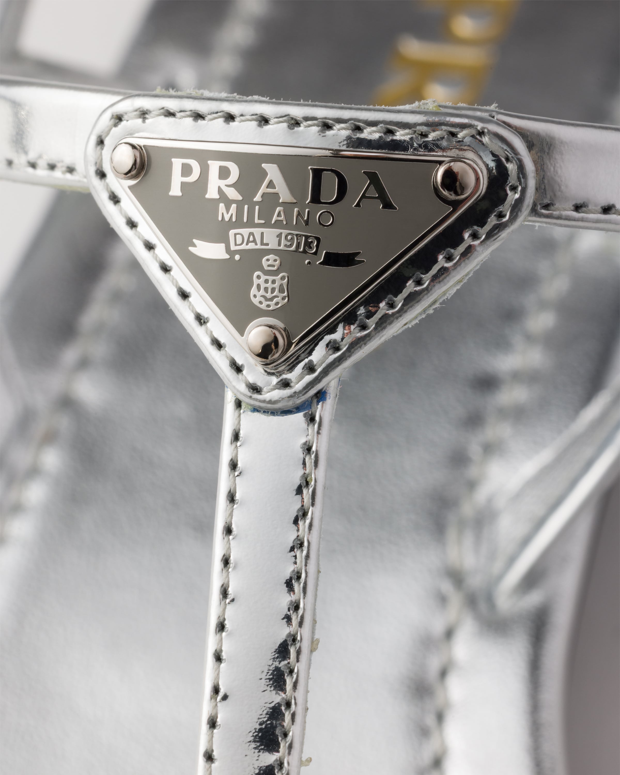 PRADA エスパドリーユスタイル シルバー Prada Metallic Ankle-Strap Sandals - Bergdorf Goodman