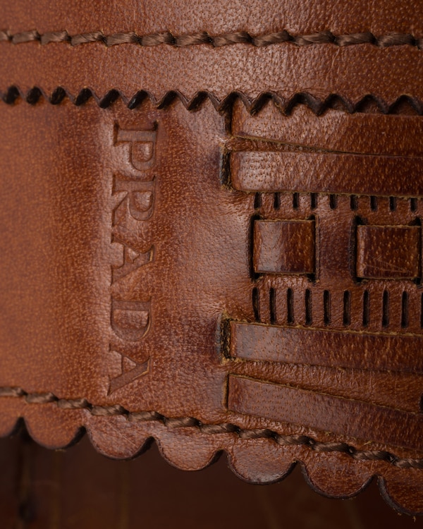 Prada Made in India x Inspired by Kolhapuri Chappal leather sandals - Brandy Prada Made in India x Inspired by Kolhapuri Chappal leather sandals - Brandy