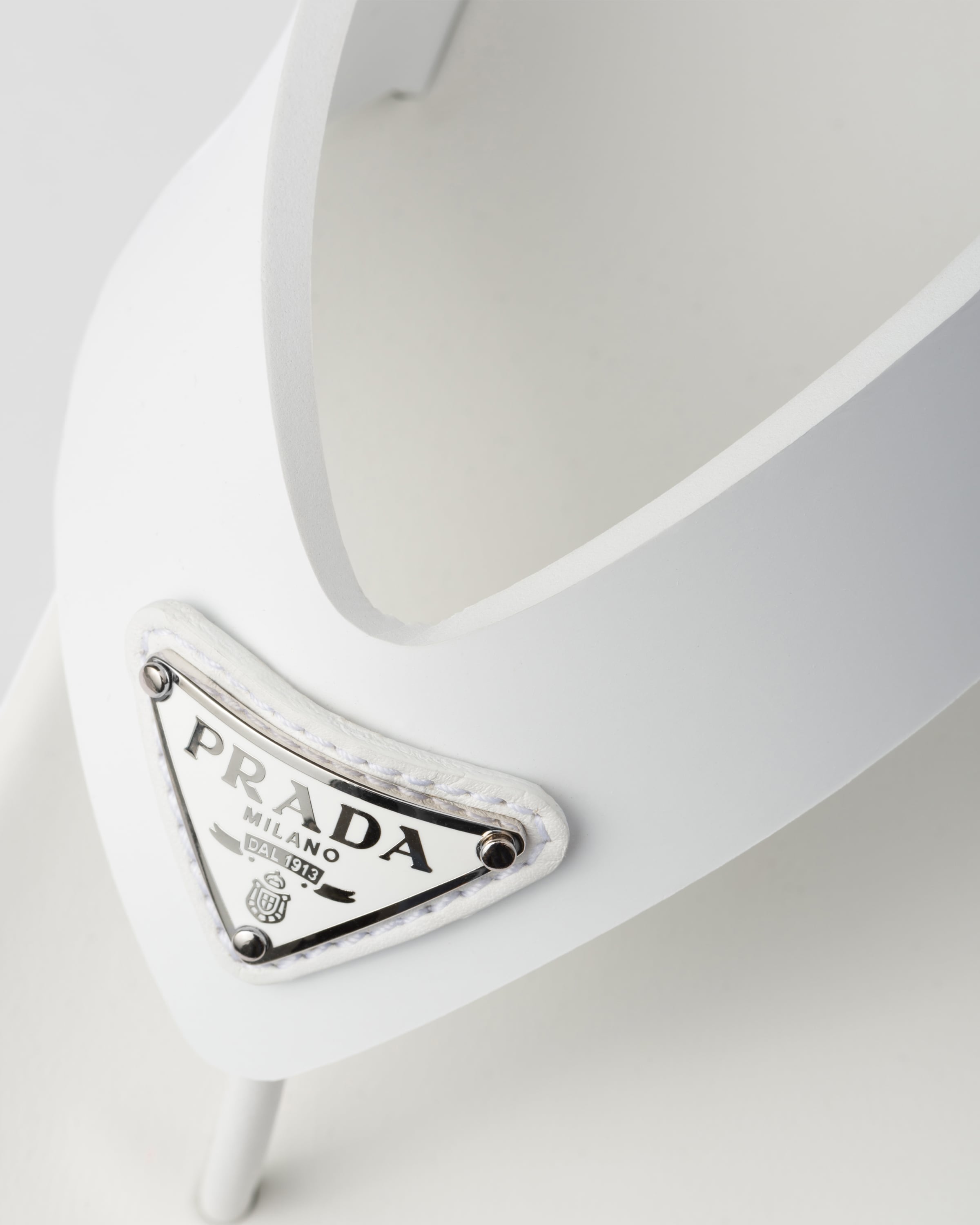 White Rubber thong sandals | PRADA - United States