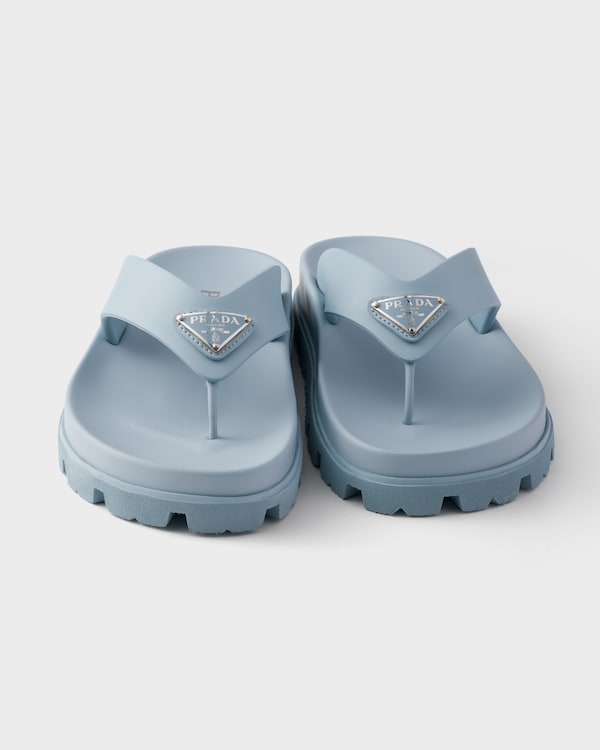 Rubber thong sandals - Sky Blue Rubber thong sandals - Sky Blue