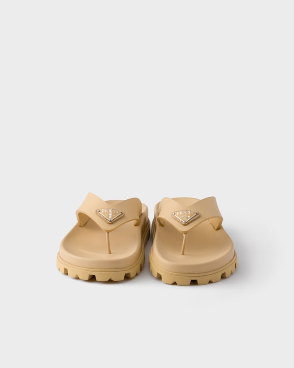 Rubber thong sandals - Natural Rubber thong sandals - Natural