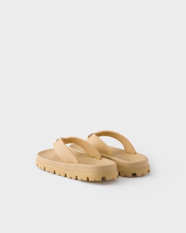 Rubber thong sandals - Natural Rubber thong sandals - Natural