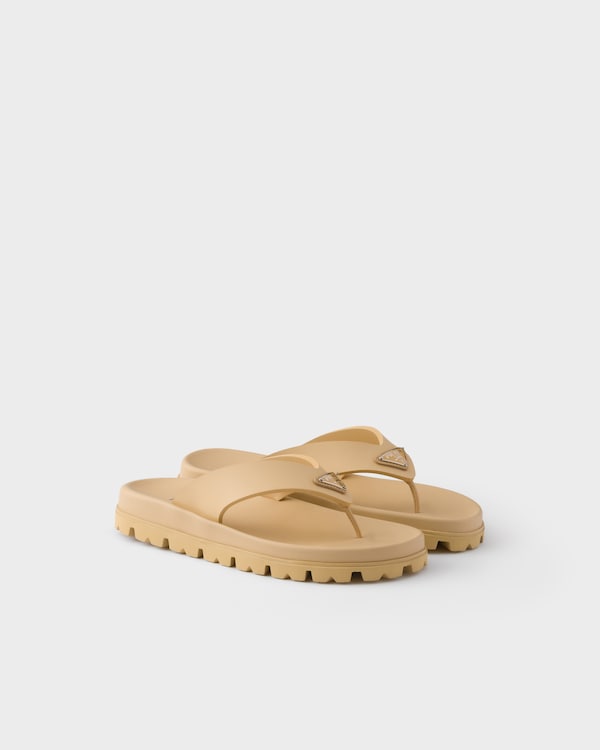 Rubber thong sandals - Natural Rubber thong sandals - Natural
