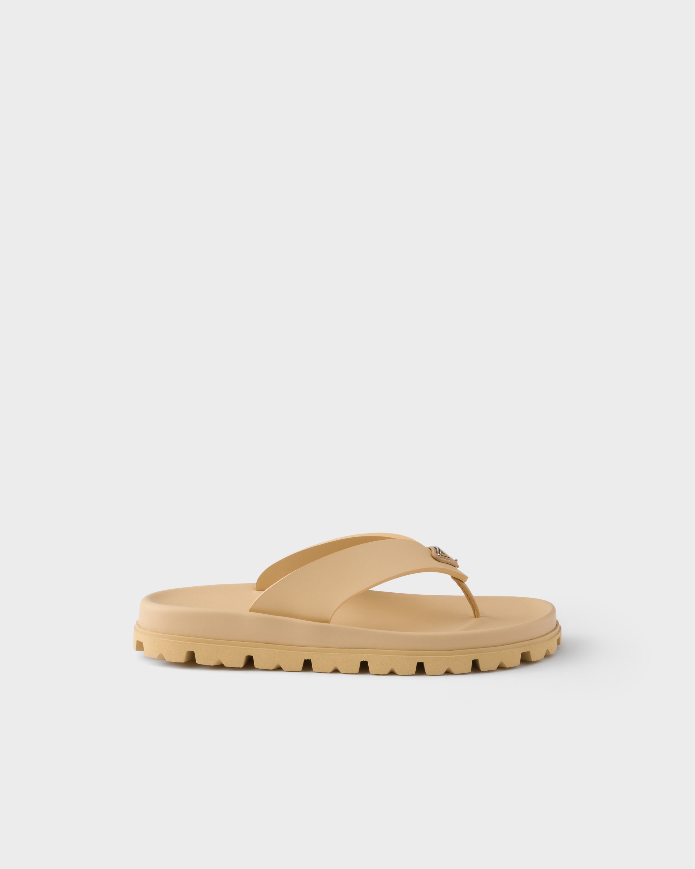 Natural Rubber Thong Sandals | PRADA - Canada