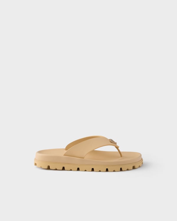 Rubber thong sandals - Natural Rubber thong sandals - Natural