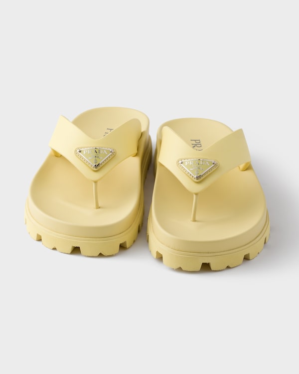Rubber thong sandals - Pollen Yellow Rubber thong sandals - Pollen Yellow