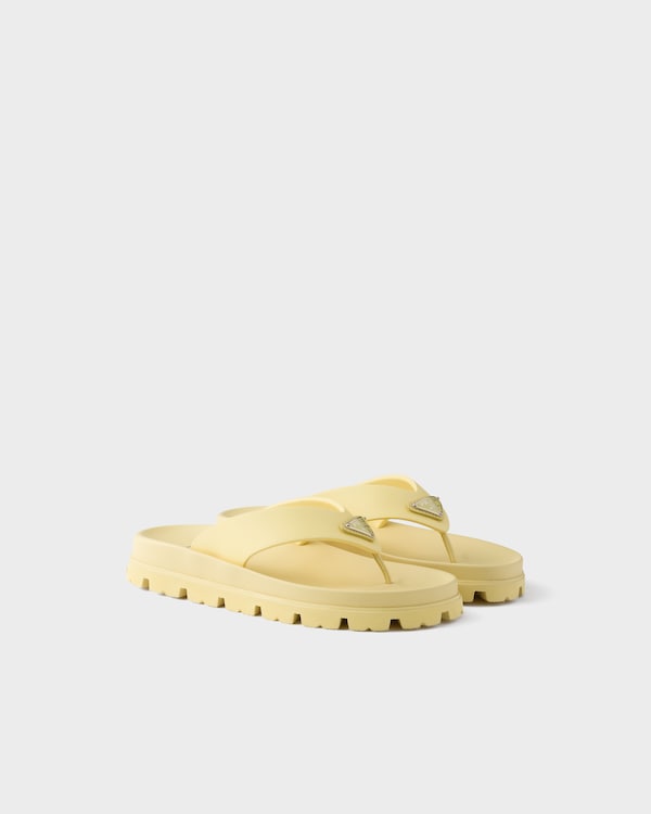 Rubber thong sandals - Pollen Yellow Rubber thong sandals - Pollen Yellow