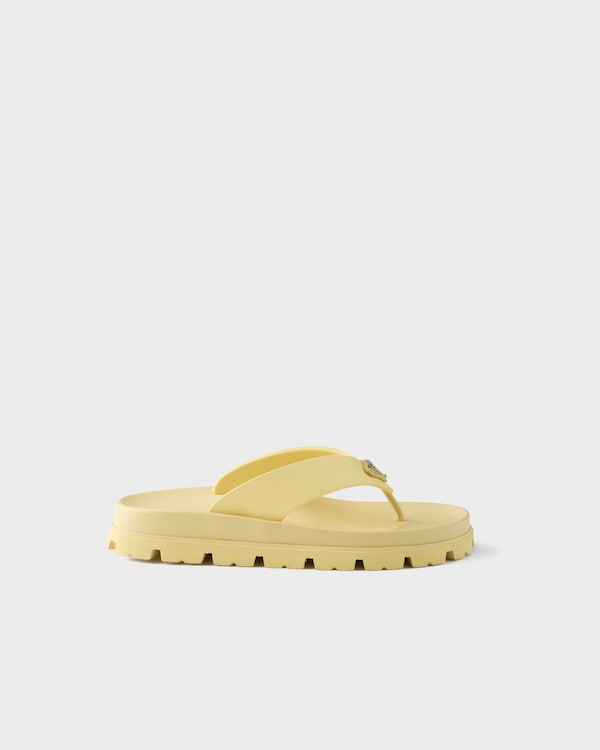 Rubber thong sandals - Pollen Yellow Rubber thong sandals - Pollen Yellow