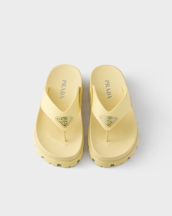 Rubber thong sandals - Pollen Yellow Rubber thong sandals - Pollen Yellow