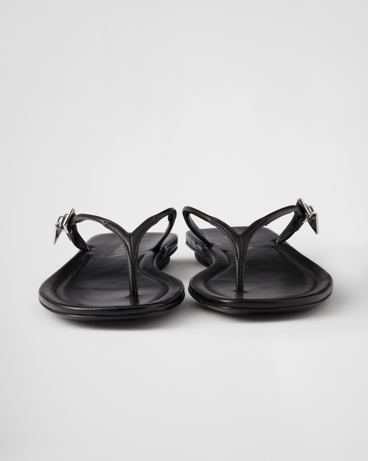 PRA THONG FLATFORM SANDALS BLACK LAMBSKIN main image 0
