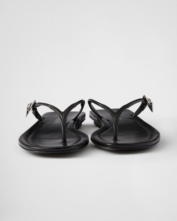 Leather thong sandals - Black Leather thong sandals - Black