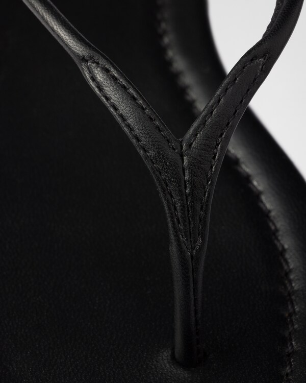 Leather thong sandals - Black Leather thong sandals - Black