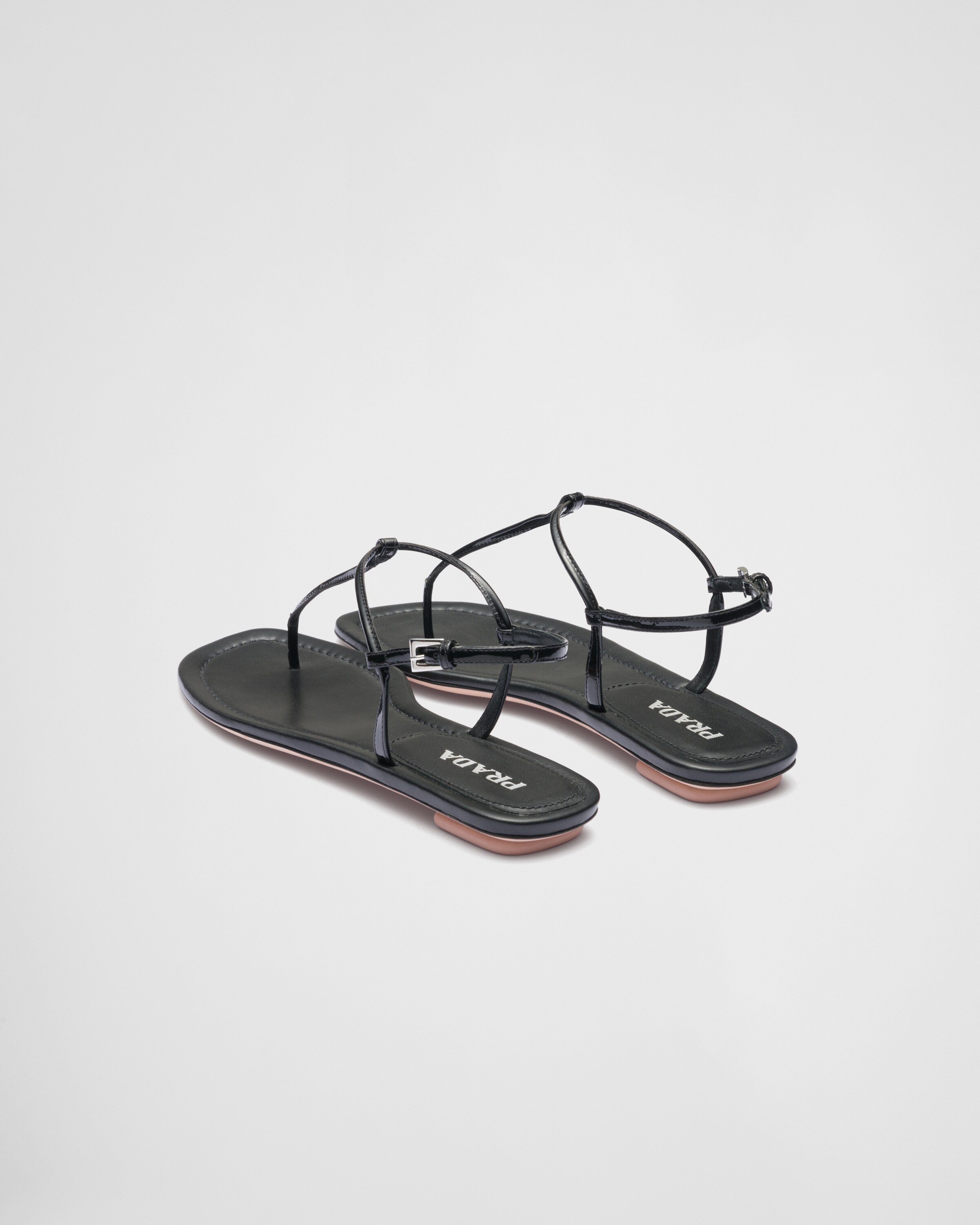 Prada logo deals thong sandal