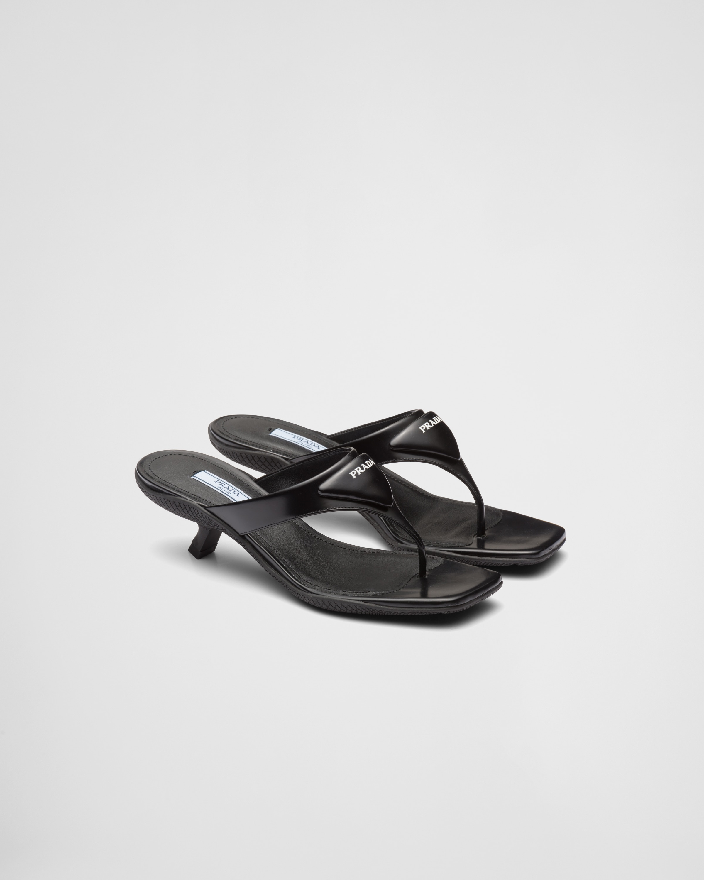 Prada leather discount thong sandals