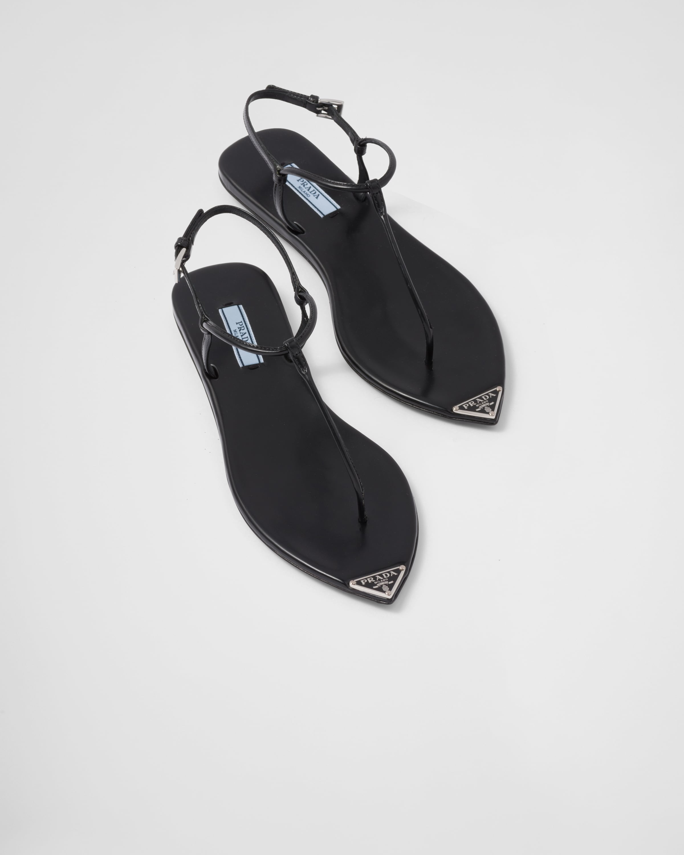 Prada black thong sandals cheap