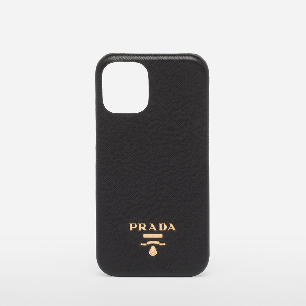 Prada غطاء هاتف iPhone 12 Mini من جلد "سافيانو" 1