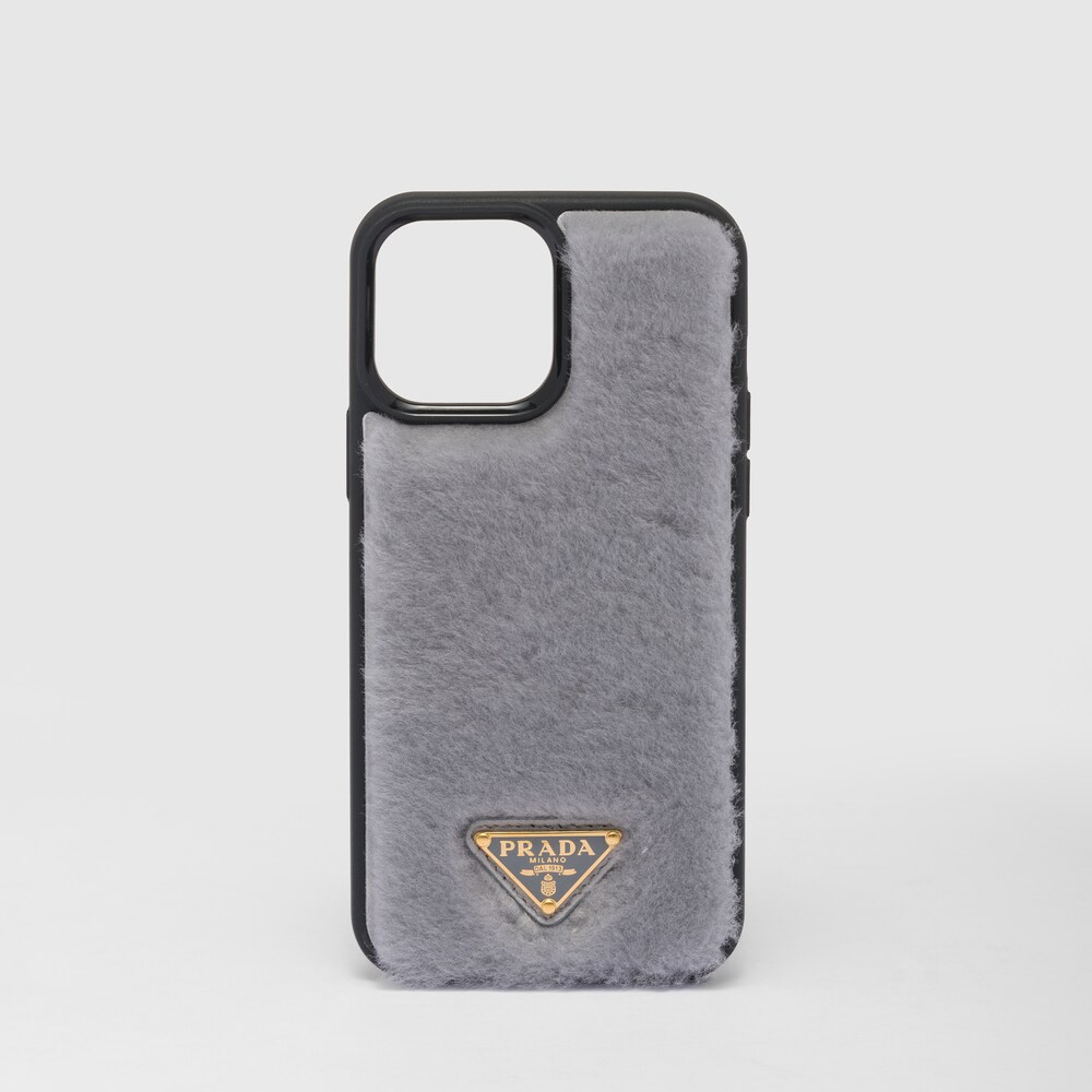 Cornflower Shearling cover for iPhone 13 Pro Max | Prada