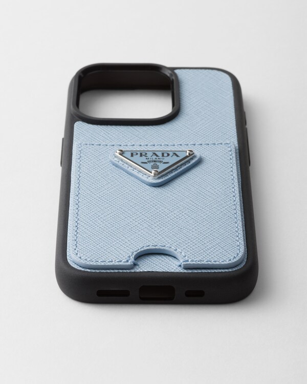 Saffiano leather cover for iPhone 15 Pro Saffiano leather cover for iPhone 15 Pro