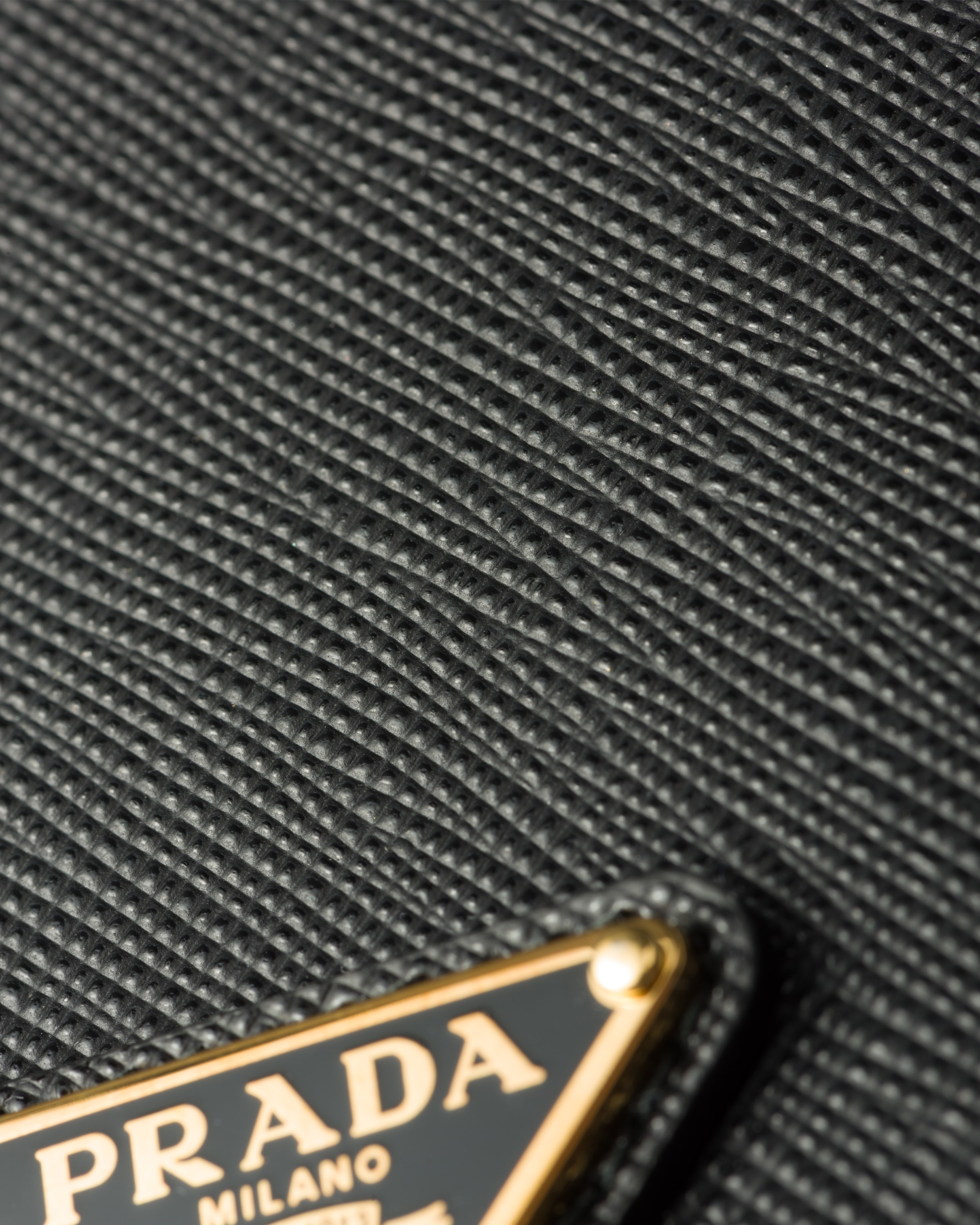 Black Saffiano leather cover for iPhone 15 Pro | PRADA Black Saffiano leather cover for iPhone 15 Pro | PRADA