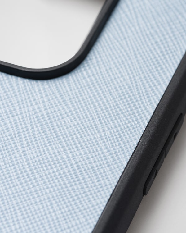 Saffiano leather cover for iPhone 15 Pro Saffiano leather cover for iPhone 15 Pro