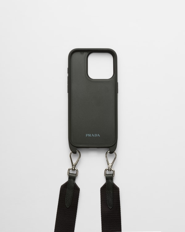 Saffiano leather cover for iPhone 15 Pro Saffiano leather cover for iPhone 15 Pro