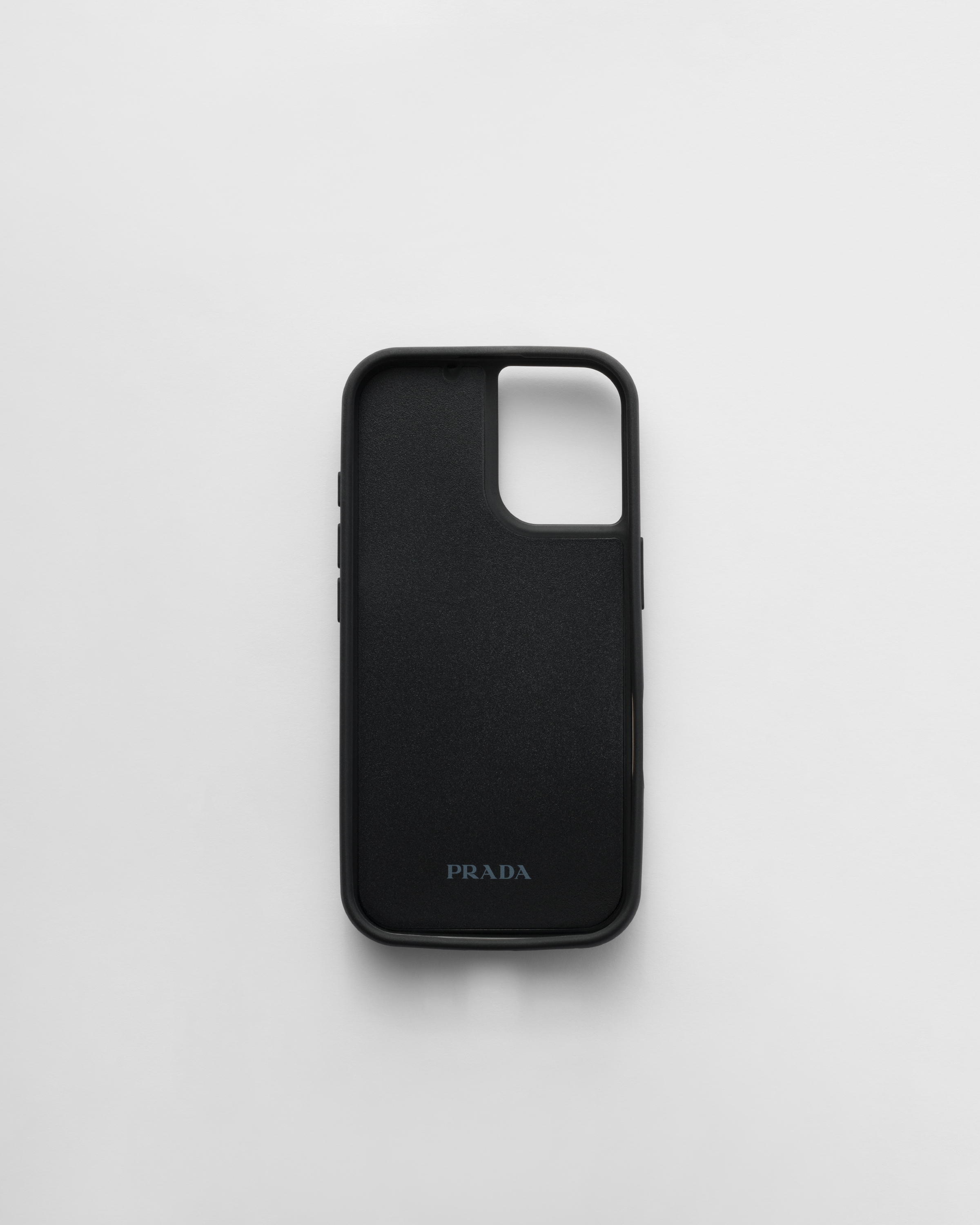 人気 ブランド チェック ブラック PRADA | 16用ケース iPhone サフィアーノレザー iPhoneアクセサリー
