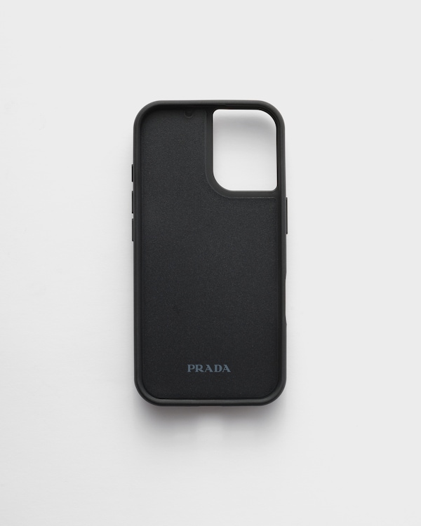 Saffiano leather case for iPhone 16 - Peach Saffiano leather case for iPhone 16 - Peach