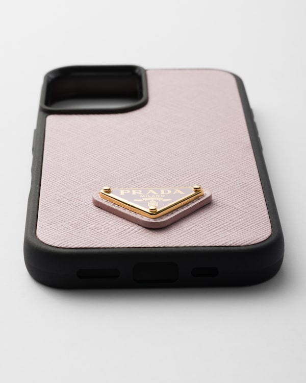 Saffiano leather case for iPhone 16 Saffiano leather case for iPhone 16