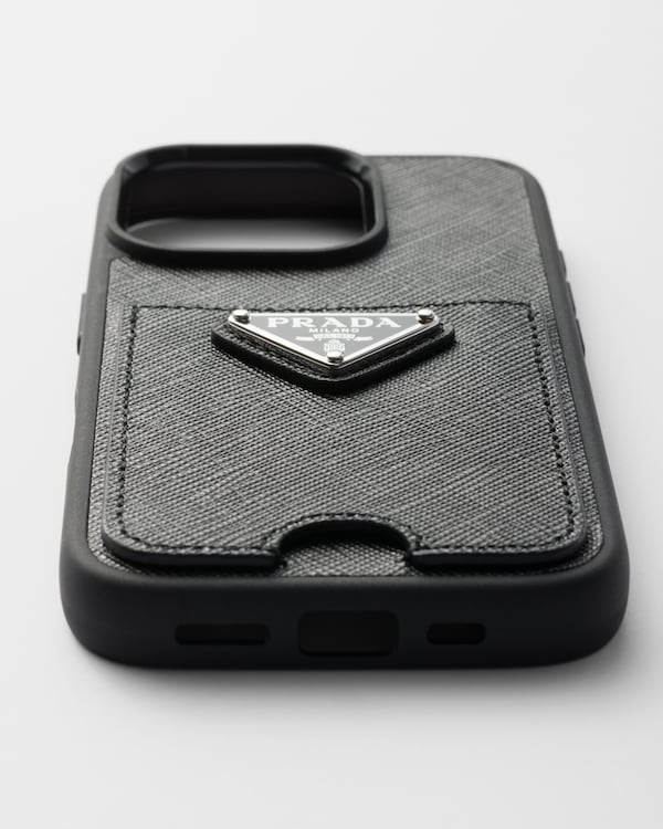 Coque pour iPhone 16 Pro en cuir Saffiano Coque pour iPhone 16 Pro en cuir Saffiano