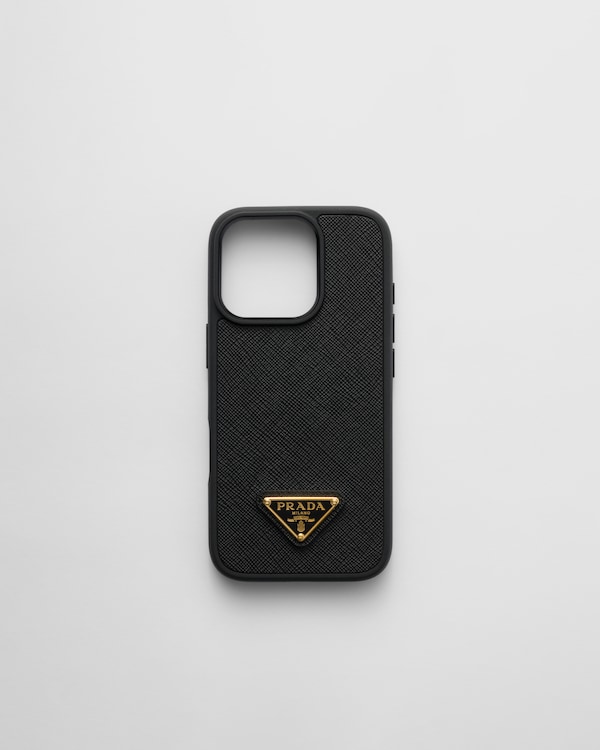 PRADA ブラックレザー iPhoneケース org.jpg