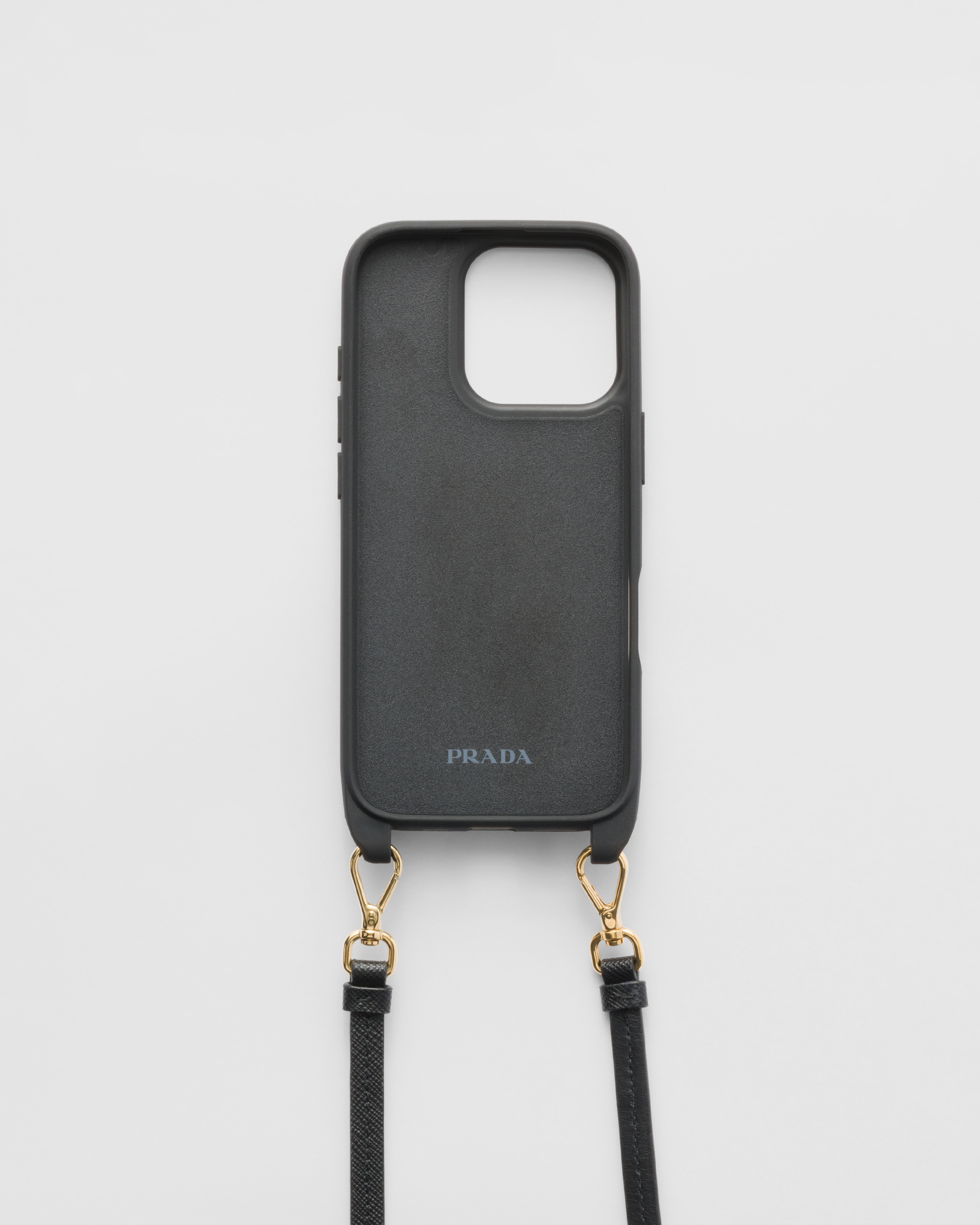PRADA iPhone ケース 黒 レザー PRADA ブラックレザー iPhoneケース スマートフォン・携帯電話
