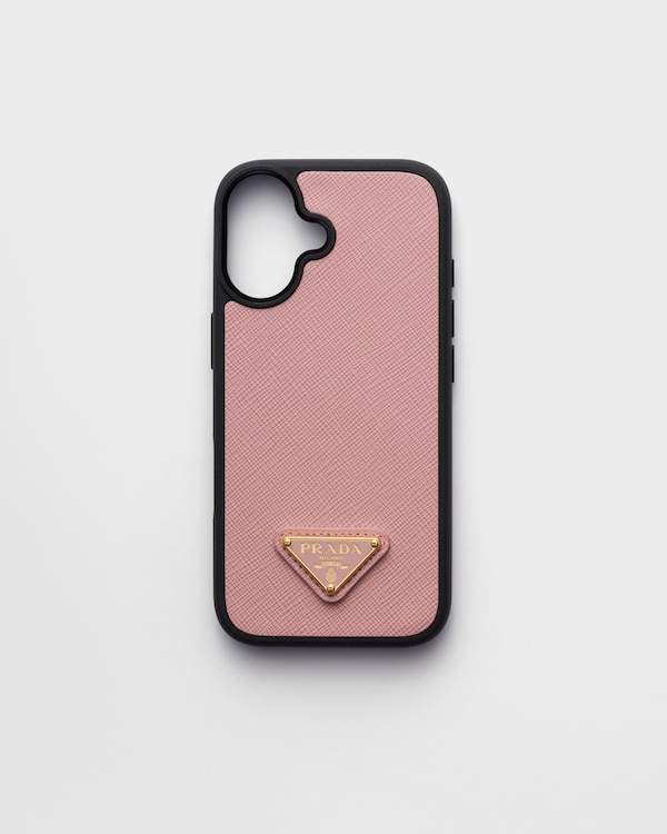 Saffiano leather case for iPhone 17 - Peach Saffiano leather case for iPhone 17 - Peach