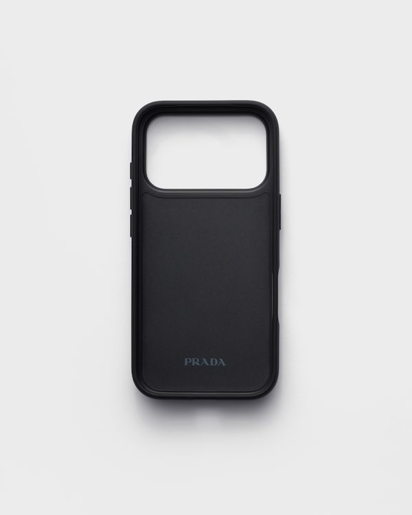 Funda de piel Saffiano para iPhone 17 Pro - Negro Funda de piel Saffiano para iPhone 17 Pro - Negro