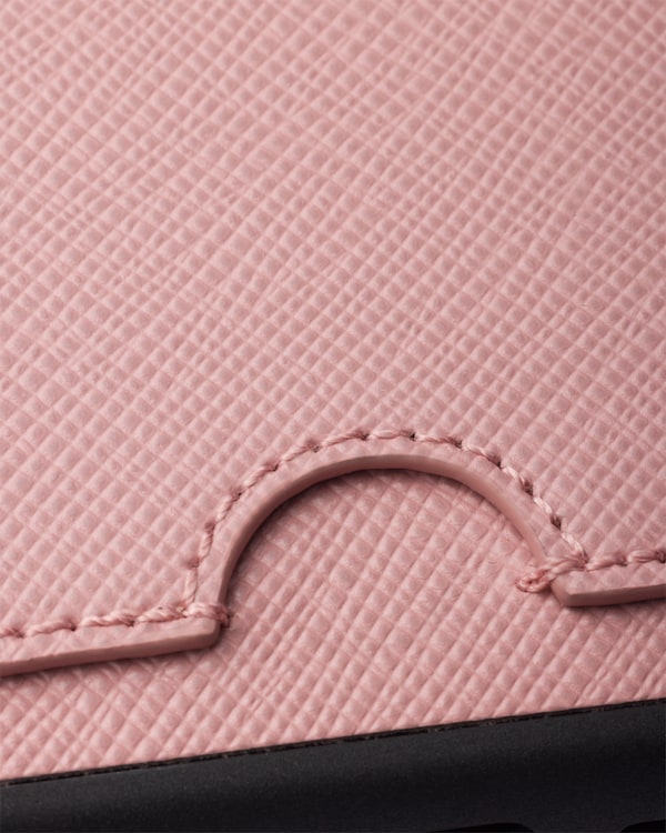 Funda de piel Saffiano para iPhone 17 Pro Max - Melocotón Funda de piel Saffiano para iPhone 17 Pro Max - Melocotón