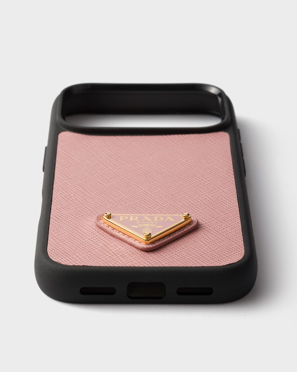 Saffiano leather case for iPhone 17 Pro Max - Peach Saffiano leather case for iPhone 17 Pro Max - Peach