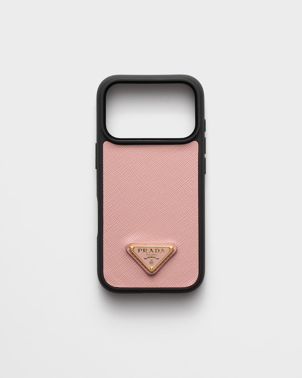 Saffiano leather case for iPhone 17 Pro Max - Peach Saffiano leather case for iPhone 17 Pro Max - Peach