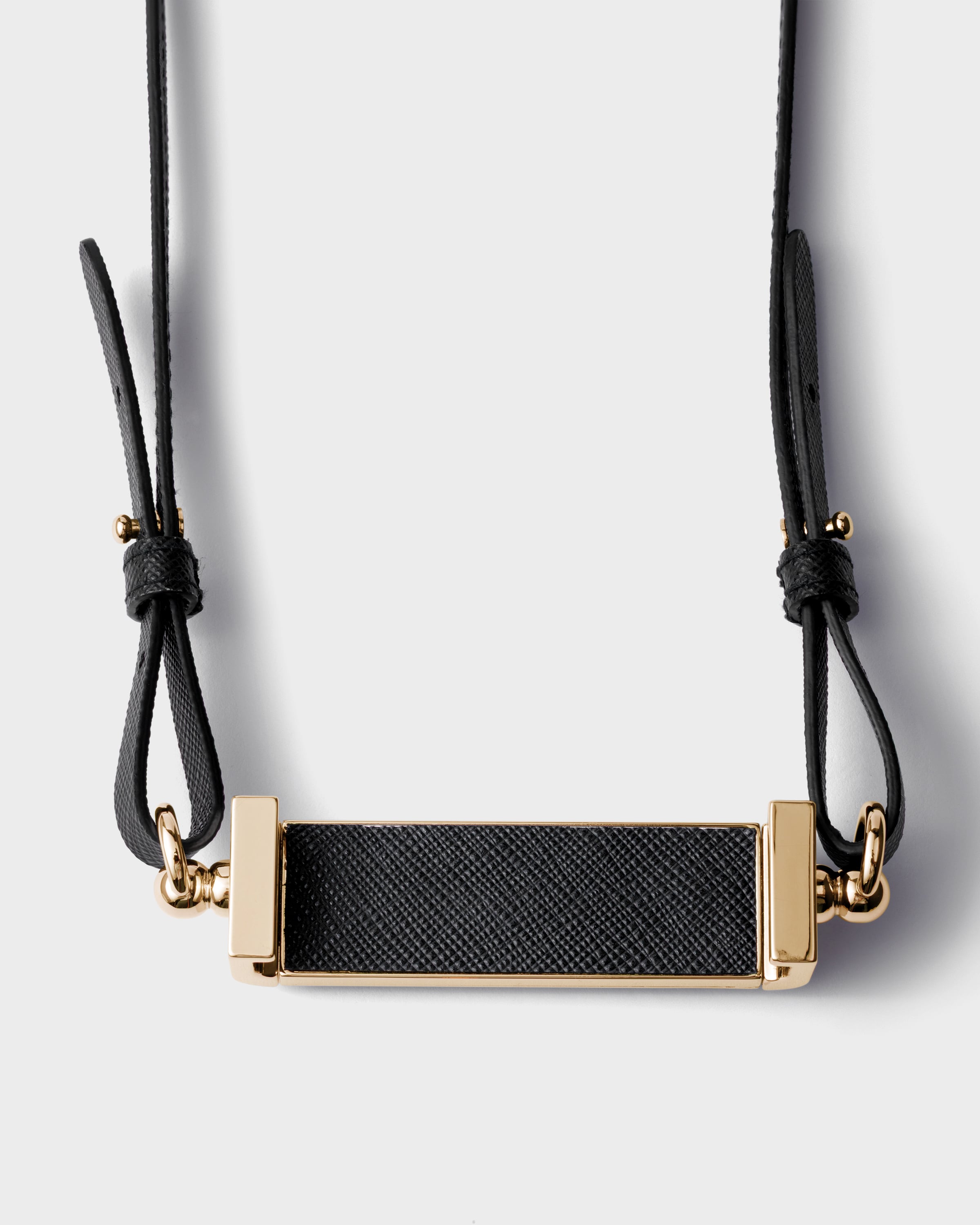 Metal and Saffiano leather smartphone case