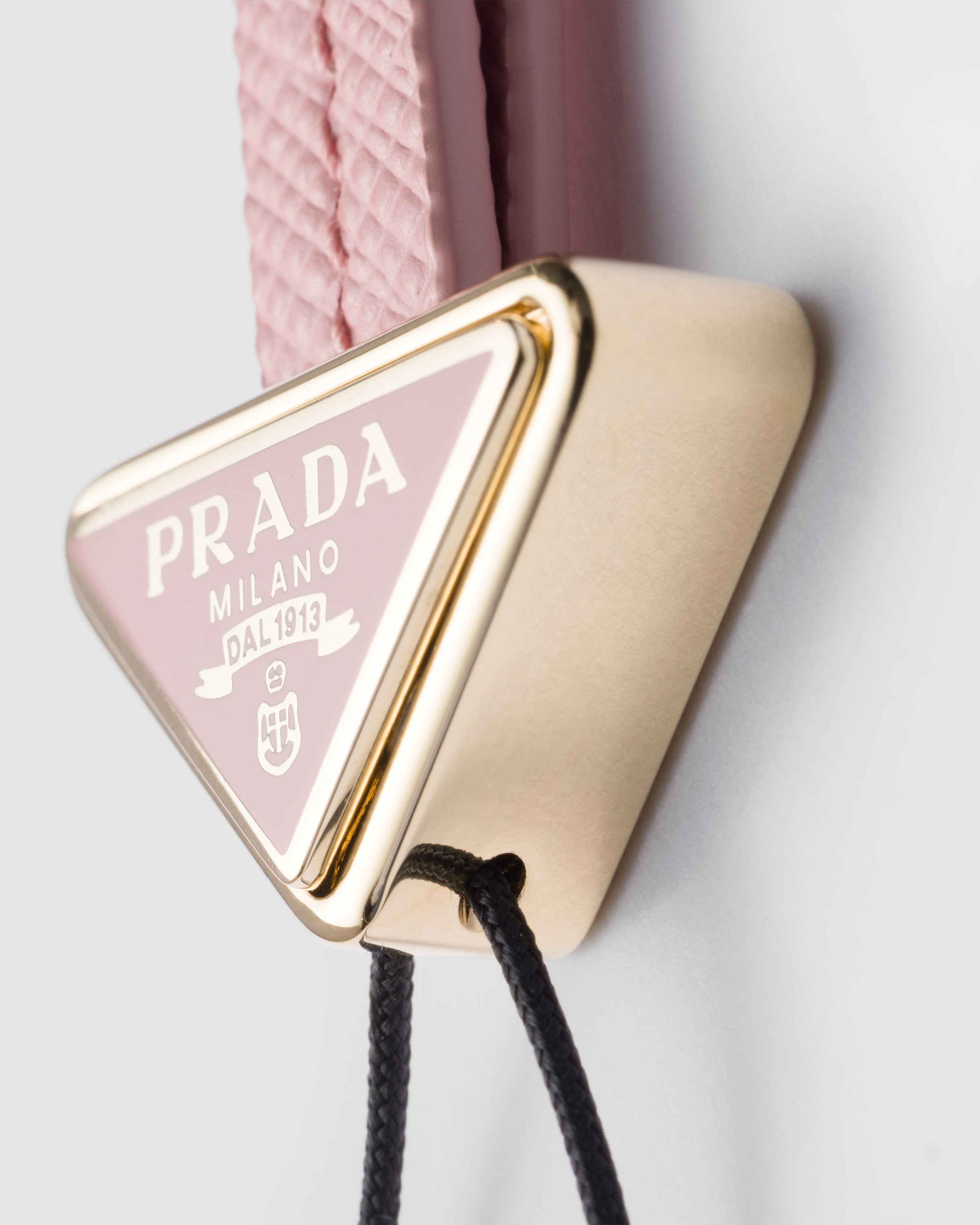 Peach Saffiano leather phone holder strap | PRADA