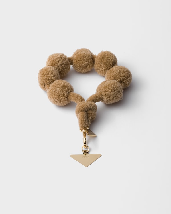 Wool smartphone wrist strap - Camel Brown Wool smartphone wrist strap - Camel Brown