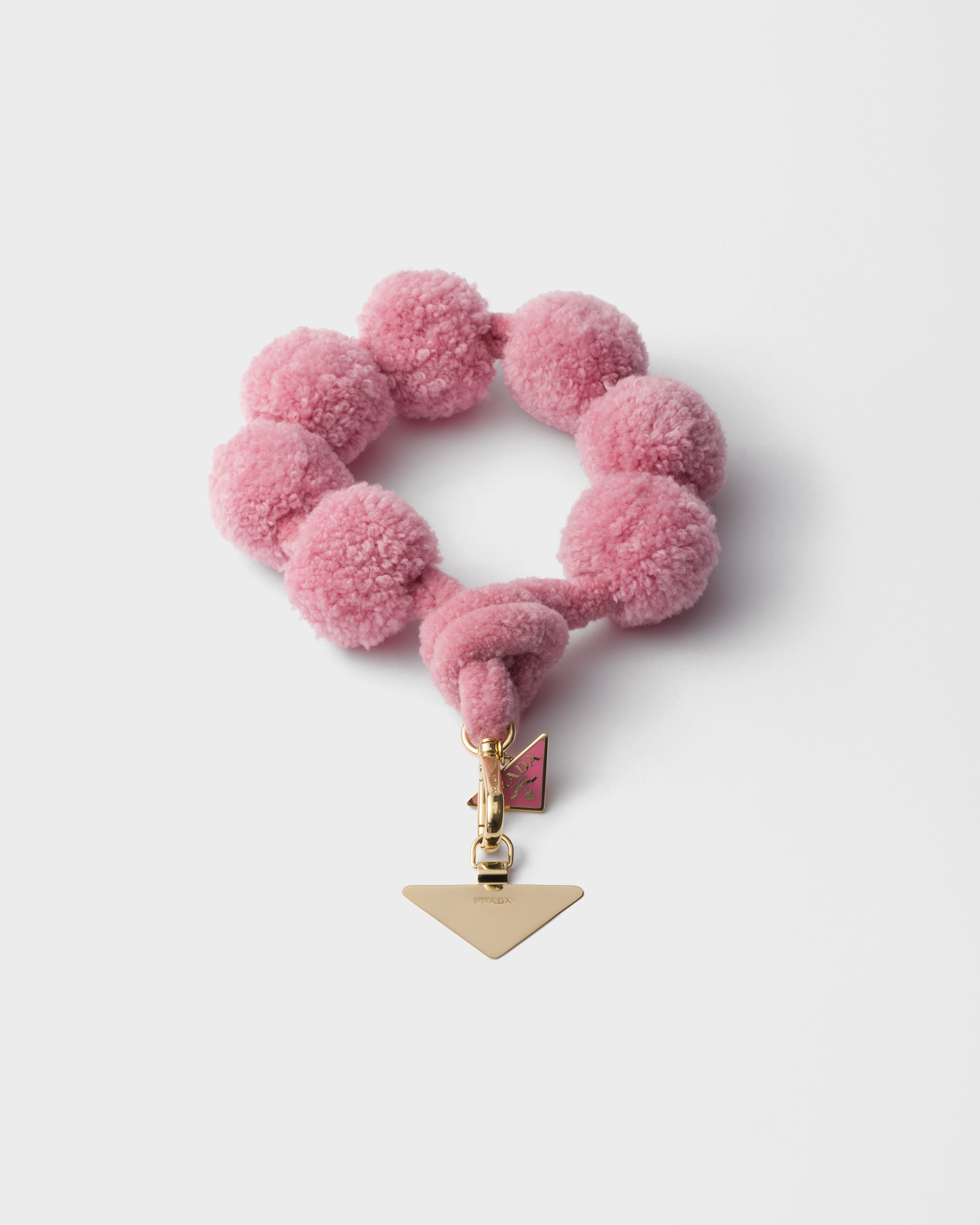 Petal Pink Wool Smartphone Wrist Strap | PRADA