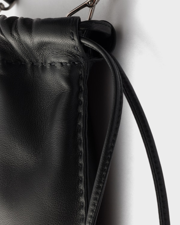 Nappa leather smartphone pouch - Black Nappa leather smartphone pouch - Black